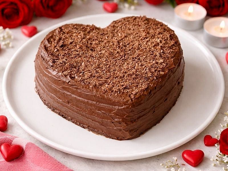 ÇİKOLATALI KALP PASTA TARİFİ