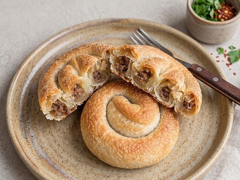 El Açması Kıymalı Gül Böreği Tarifi