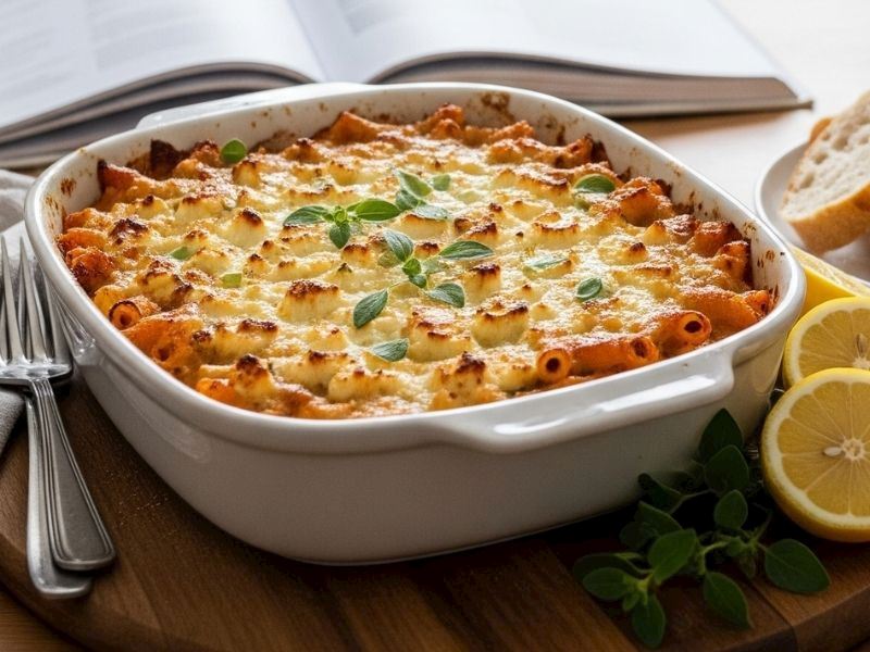  Fırında Feta Makarna