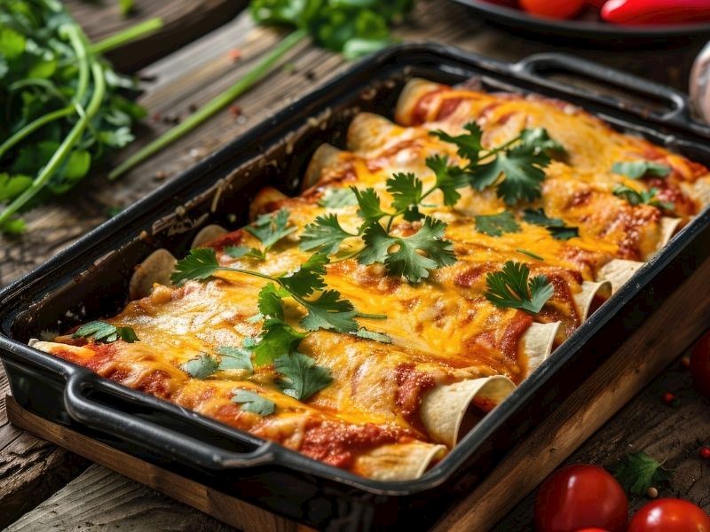 Fırında Tavuklu Enchilada