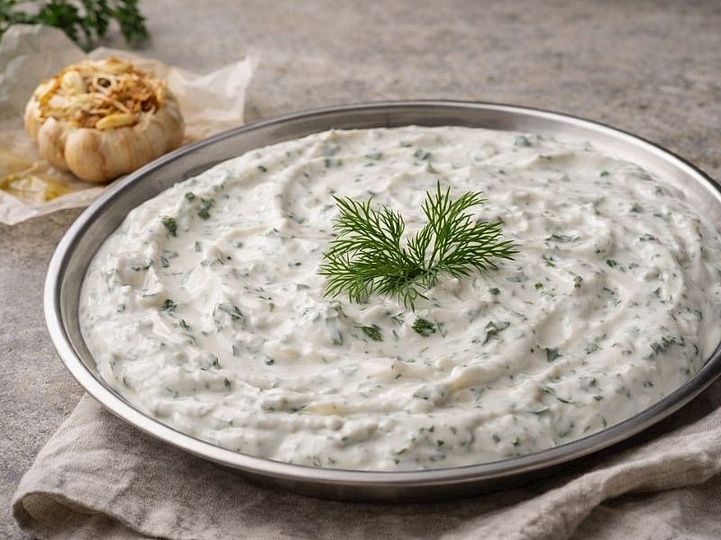 FIRINLANMIŞ SARIMSAKLI YOĞURT SOS TARİFİ