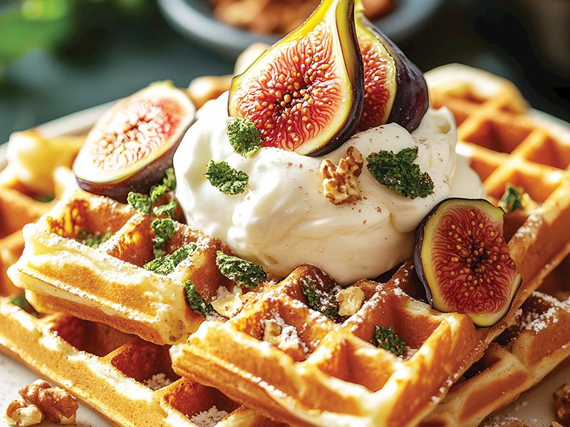 İncirli ve Dondurmalı Waffle Tarifi