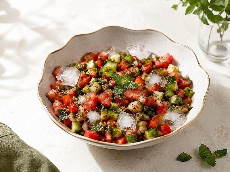 KAŞIK KAŞIK FERAHLIK VEREN BUZLU SALATA TARİFİ