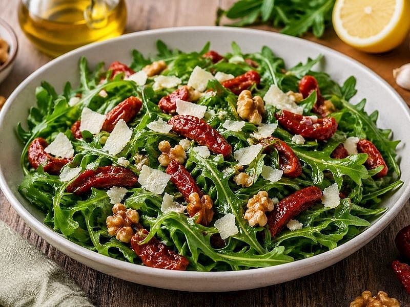 Kurutulmuş Domatesli Roka Salatası Tarifi