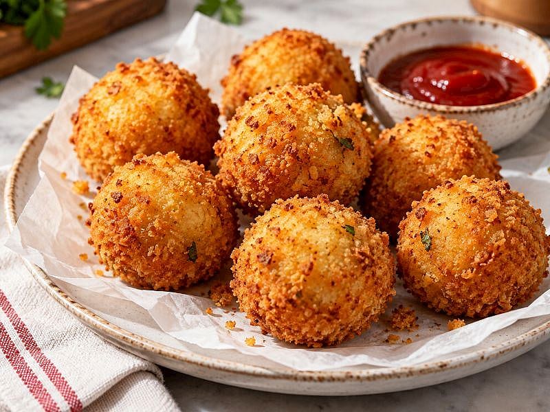Patatesi Bir de Böyle Deneyin! Fırında Çıtır Patates Topları Tarifi