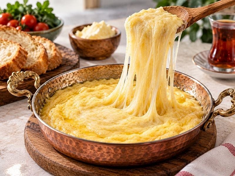 PEYNİRİ TEL TEL UZAYAN KAYMAKLI KUYMAK TARİFİ