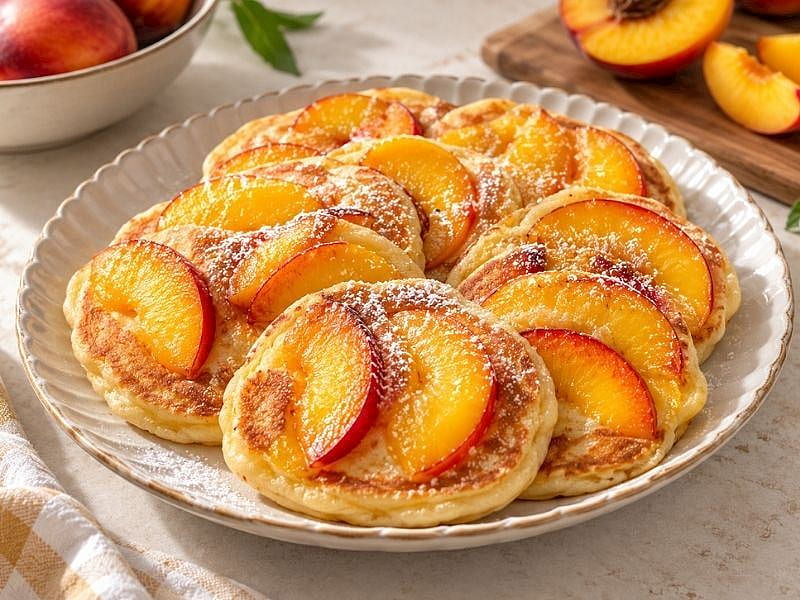Şeftalili Yoğurtlu Pancake Tarifi
