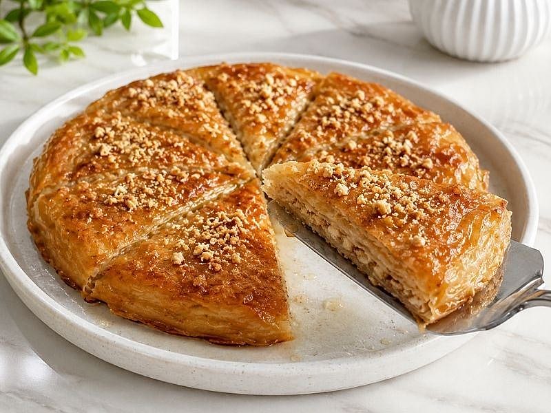 TAVADA ŞERBETLİ FINDIKLI YUFKA TATLISI TARİFİ