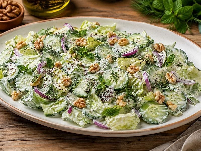 Yoğurtlu Marul Salatası Tarifi
