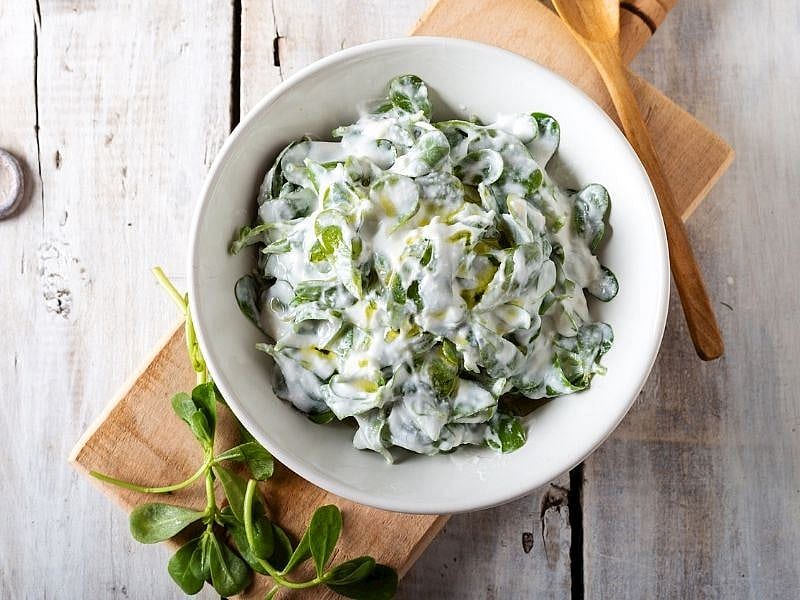 YOĞURTLU SEMİZOTU SALATASI TARİFİ