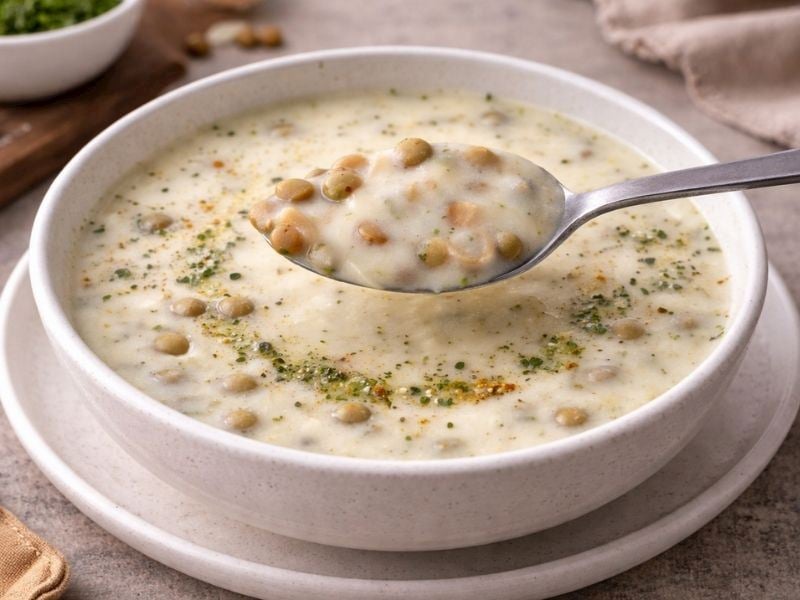 YOĞURTLU YEŞİL MERCİMEK ÇORBASI TARİFİ