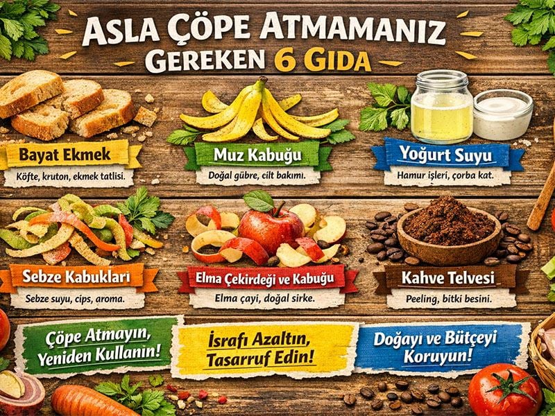 Asla Çöpe Atmamanız Gereken 6 Gıda