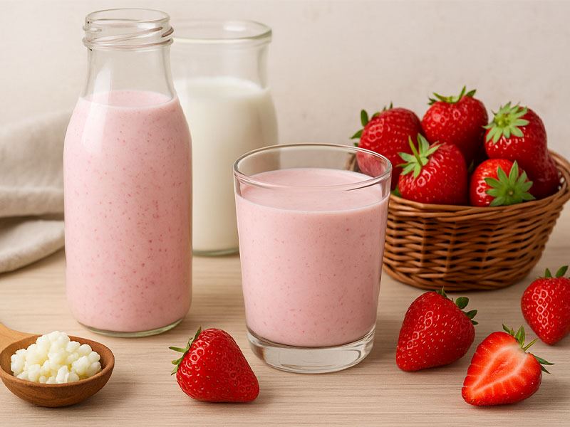 Ev Yapımı Çilekli Kefir Yapmanın Püf Noktaları