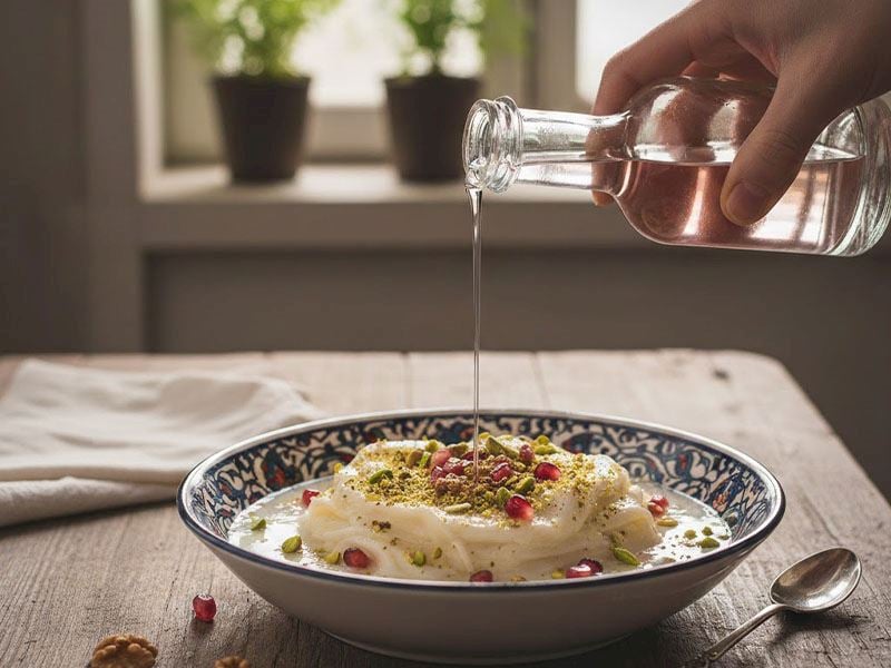 Güllaç İçine Gül Suyu Konur Mu?