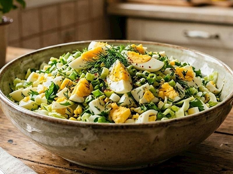 Haşlanmış Yumurta Salatasına Hangi Yeşillikler Konur?
