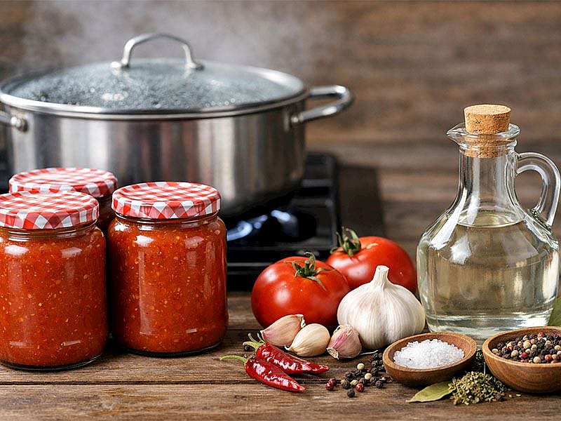 Kışlık Domates Sosuna Sirke Konur Mu?