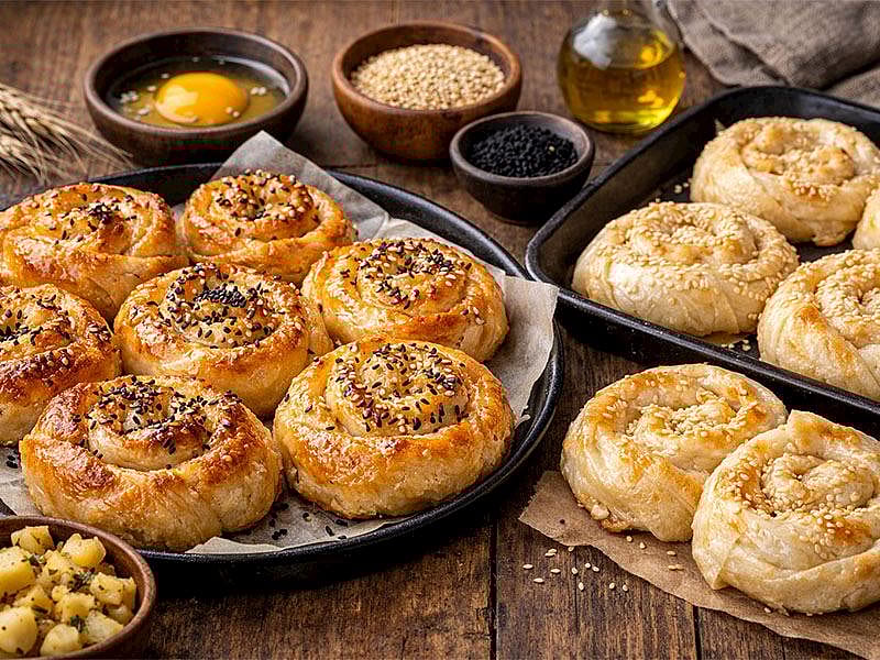 Patatesli Gül Böreği Üstüne Ne Sürülür?