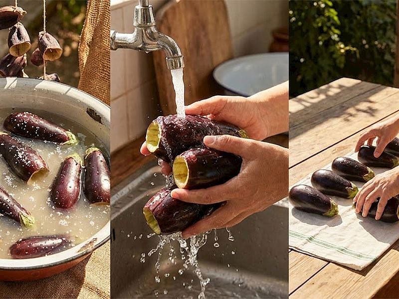 Patlıcan Kuruturken Yıkanır Mı?