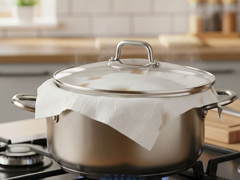 Pilav Pişerken Tencerenin Kapağına Neden Havlu Kağıt Koyulur?