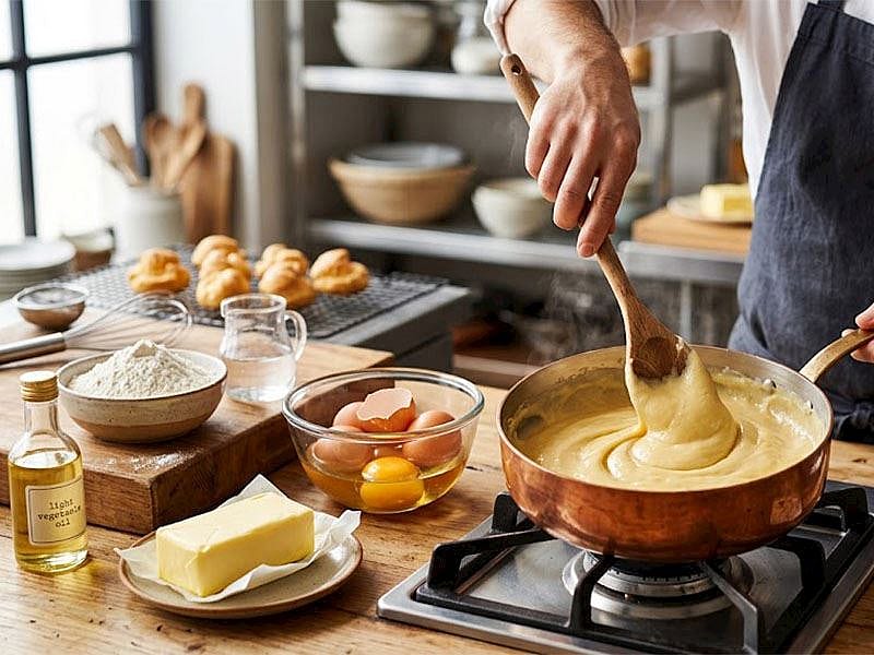 Profiterol Hamuruna Sıvı Yağ Konur Mu?
