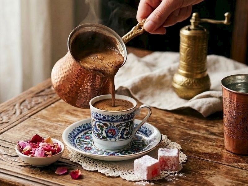 Türk Kahvesine Gül Suyu Konur Mu?
