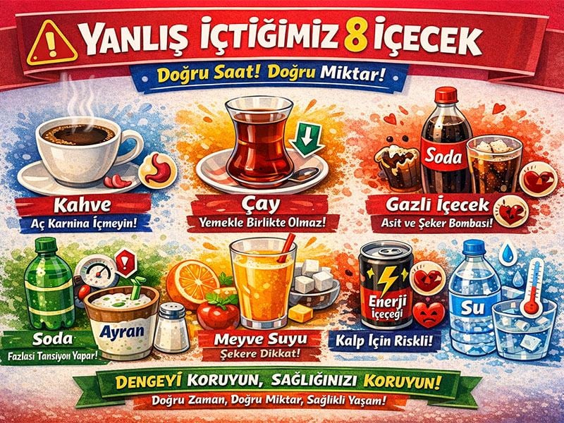 Yanlış İçtiğimiz 8 İçecek