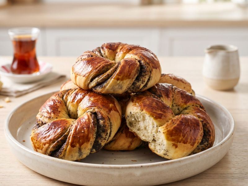 1 Tepsi Dolusu Yumuşacık Haşhaşlı Çörek Tarifi
