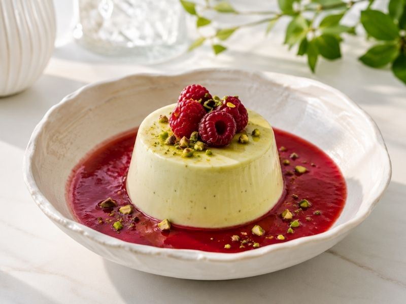 Antep Fıstıklı Panna Cotta Tarifi