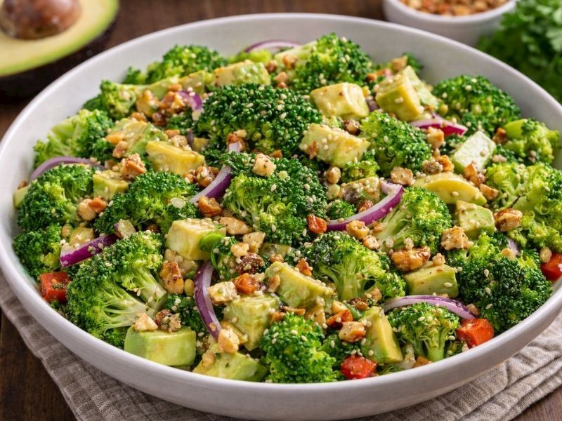 AVOKADOLU BROKOLİ SALATASI TARİFİ