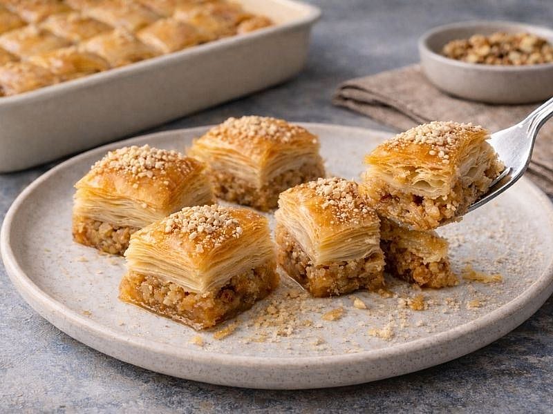 BADEMLİ EV BAKLAVASI TARİFİ