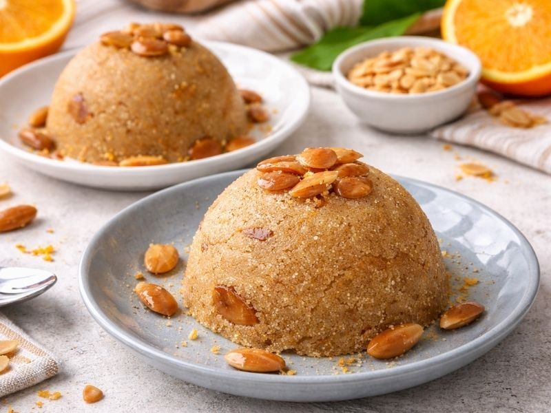 Bademli Portakallı İrmik Helvası Tarifi