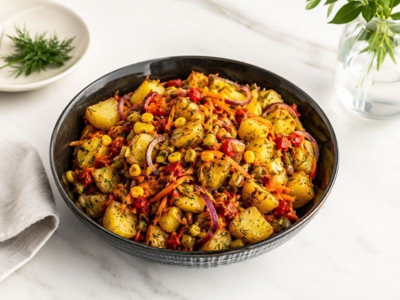 Bir Kase Yetiyor: Doyurucu Patates Salatası