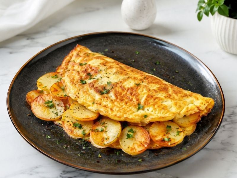 Çıtır Patatesli Omlet Tarifi