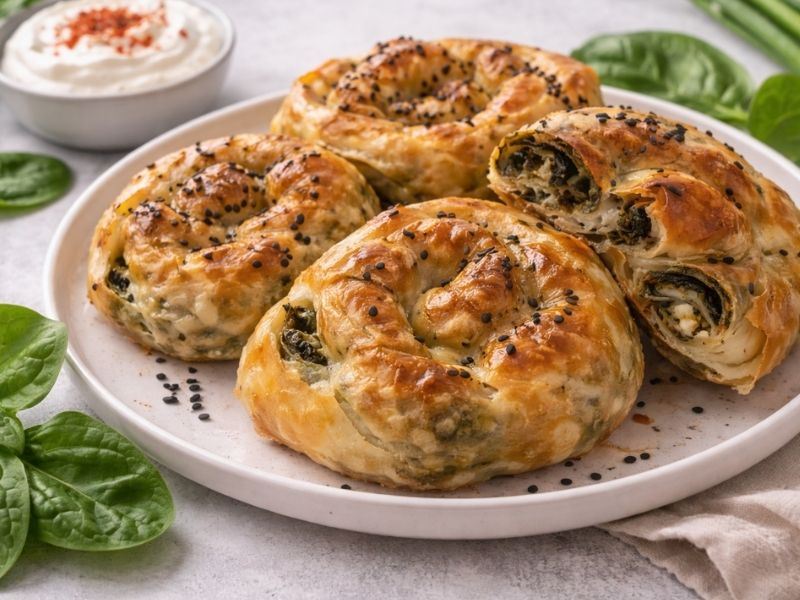 El Açması Ispanaklı Gül Böreği Tarifi