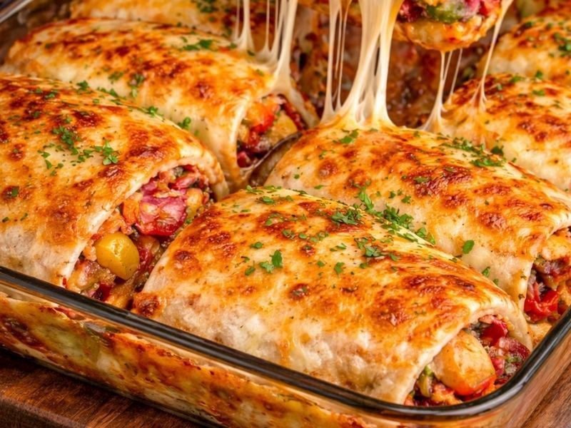 Fırında Kızarmış Tavuk Dürüm Tarifi