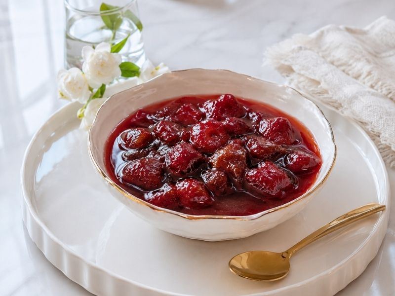 Kahvaltılık Vanilyalı Çilek Reçeli Tarifi