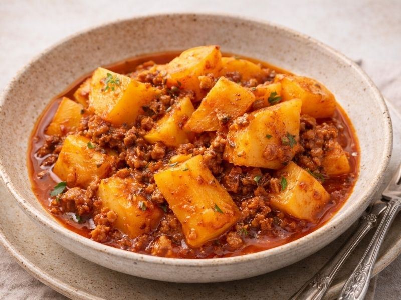 KIYMALI PATATES YEMEĞİ TARİFİ