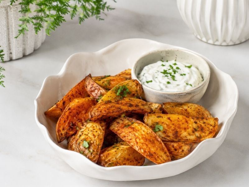 Kızartma Tadında Fırında Kajun Patates Tarifi