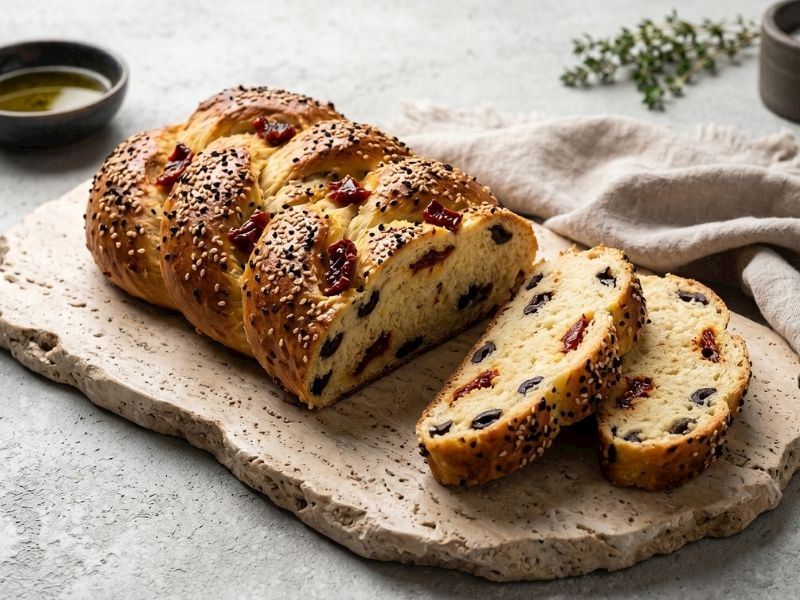 KURU DOMATESLİ ZEYTİNLİ ÇÖREK TARİFİ