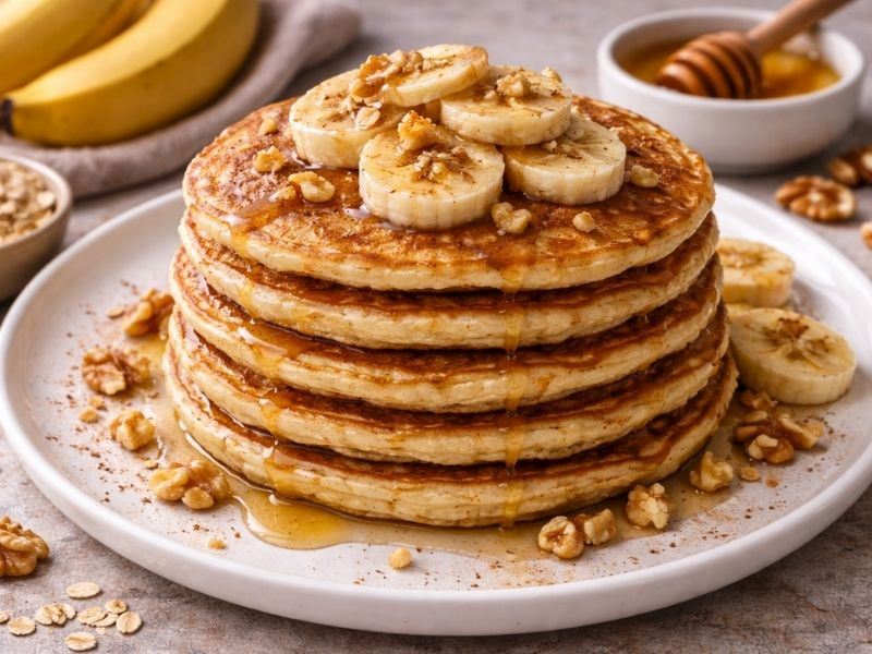 MUZLU YULAF PANCAKE TARİFİ