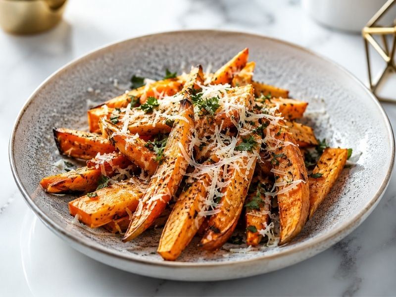 Parmesanlı Tatlı Patates Tarifi