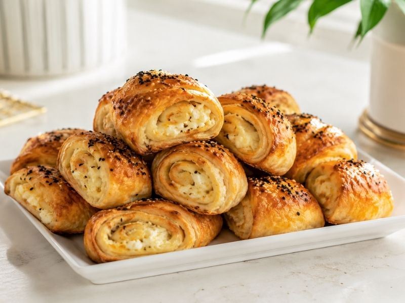 PEYNİRLİ RULO POĞAÇA TARİFİ