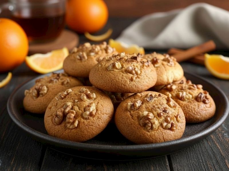 Portakallı Cevizli Kurabiye Tarifi