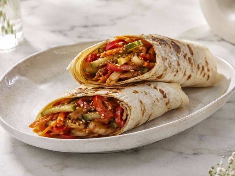 SEBZELİ SOYA SOSLU WRAP TARİFİ