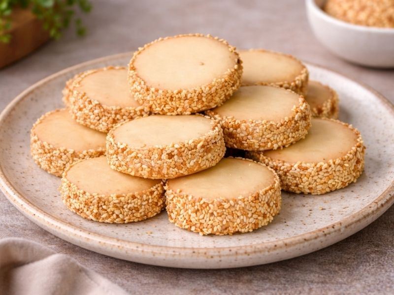 SUSAMLI TAHİNLİ KURABİYE TARİFİ