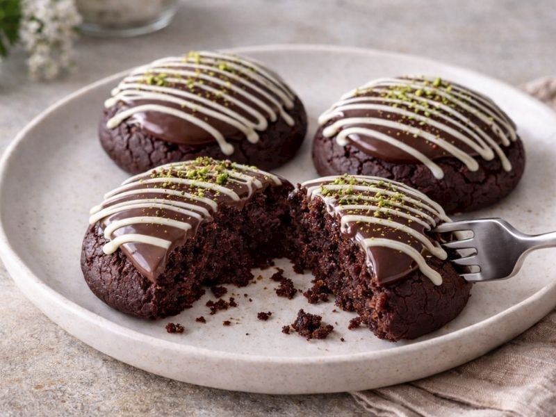 SÜTLÜ ÇİKOLATALI ISLAK KURABİYE TARİFİ