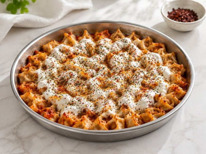 TEPSİDE MANTI TARİFİ