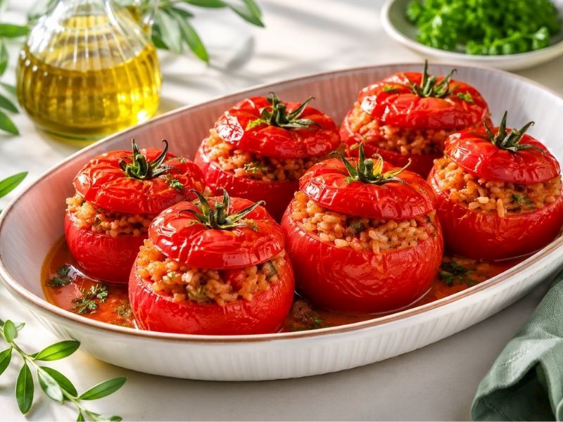YAZ SOFRALARININ VAZGEÇİLMEZİ: DOMATES DOLMASI TARİFİ