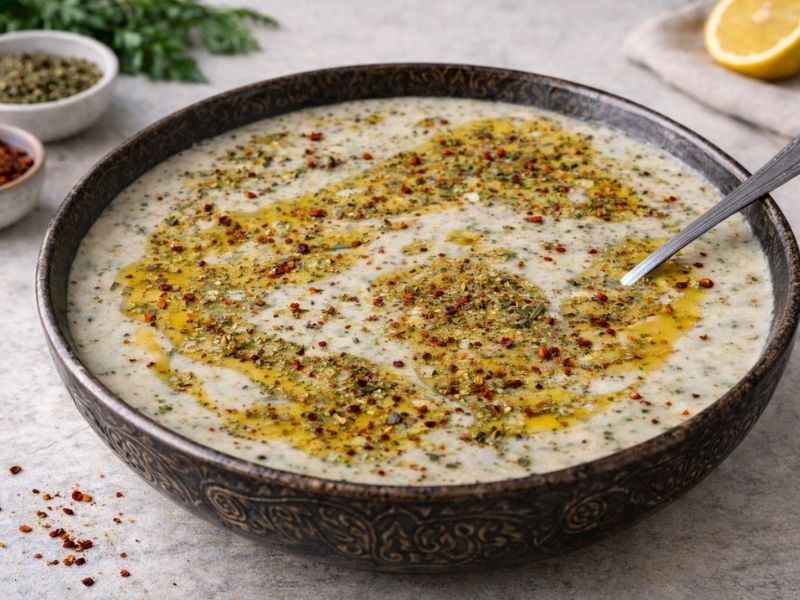 YOĞURTLU MANTI ÇORBASI TARİFİ