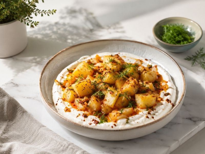 YOĞURTLU PATATES BORANİ TARİFİ
